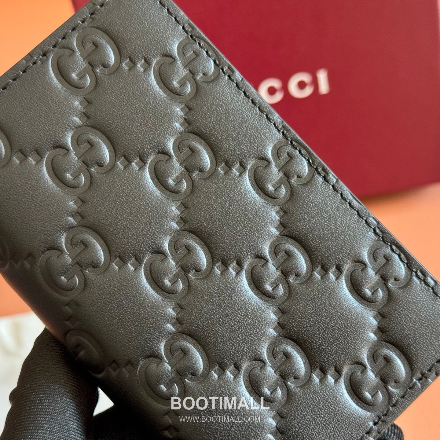 Gucci GG Emblem Card Holder Embossed Calfskin Leather 850183 구찌 GG 엠블럼 카드지갑 엠보싱 카프스킨 가죽 12cm 5