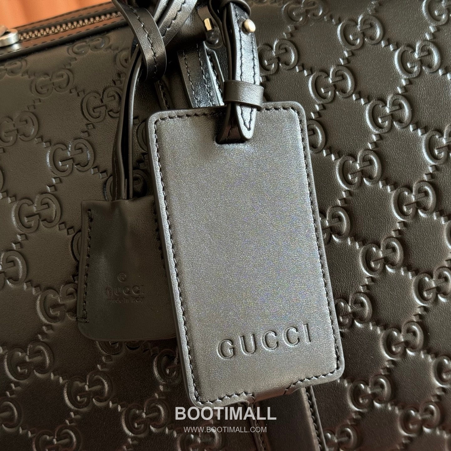 Gucci GG Emblem Travel Bag Embossed Smooth Calfskin Leather 850220 구찌 GG 엠블럼 트래블백 엠보싱 스무스 카프스킨 가죽 45cm 6