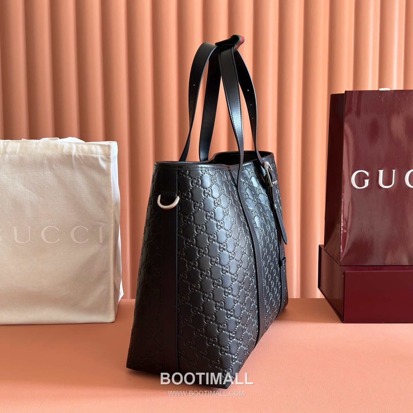 Gucci GG Emblem Tote Bag Embossed Smooth Calfskin Leather 850218 구찌 GG 엠블럼 토트백 엠보싱 스무스 카프스킨 가죽 38cm 3