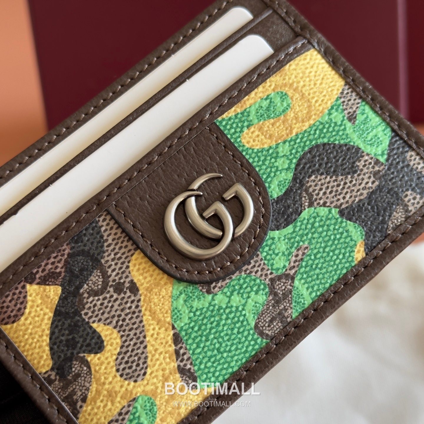 Gucci GG Marble Camouflage Card Holder Coated Canvas Leather Trim 834795 구찌 GG 마블 카모플라주 카드지갑 코팅 캔버스 가죽 트리밍 11cm 5