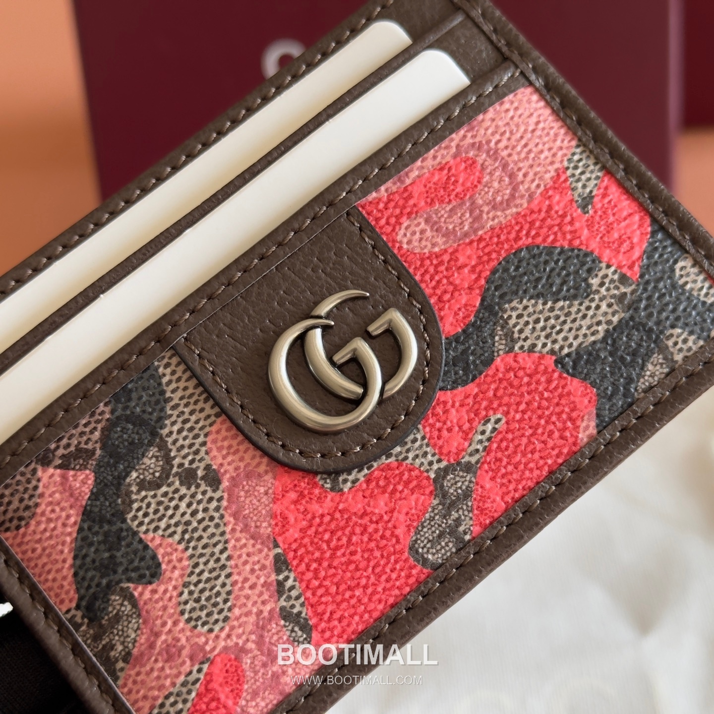 Gucci GG Marble Camouflage Card Holder Coated Canvas Leather Trim 834795 구찌 GG 마블 카모플라주 카드지갑 코팅 캔버스 가죽 트리밍 11cm 5