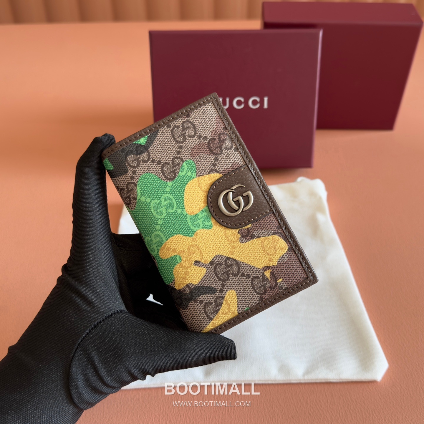 Gucci GG Marble Camouflage Long Card Holder Coated Canvas Leather Trim 834691 구찌 GG 마블 카모플라주 장지갑 카드홀더 코팅 캔버스 가죽 트리밍 12cm 1