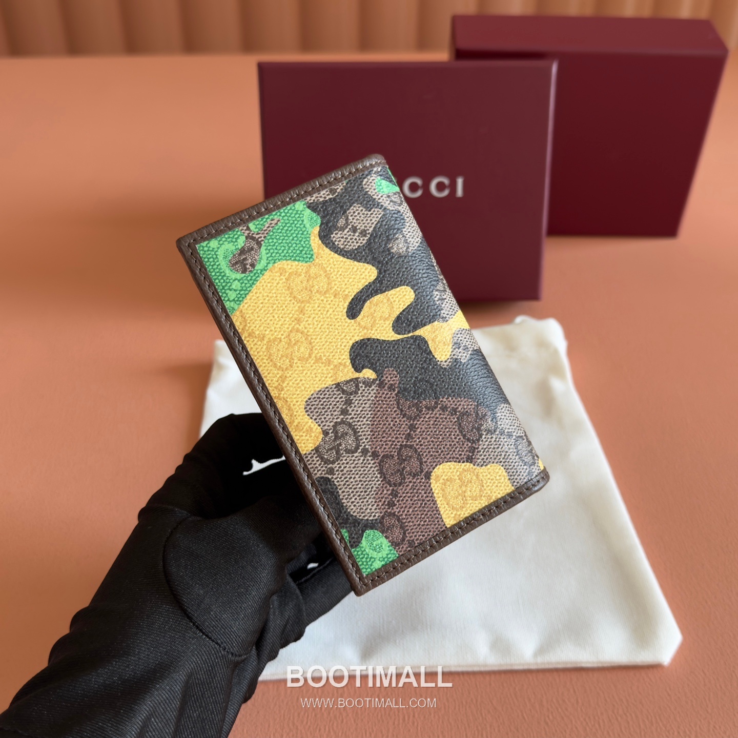 Gucci GG Marble Camouflage Long Card Holder Coated Canvas Leather Trim 834691 구찌 GG 마블 카모플라주 장지갑 카드홀더 코팅 캔버스 가죽 트리밍 12cm 2