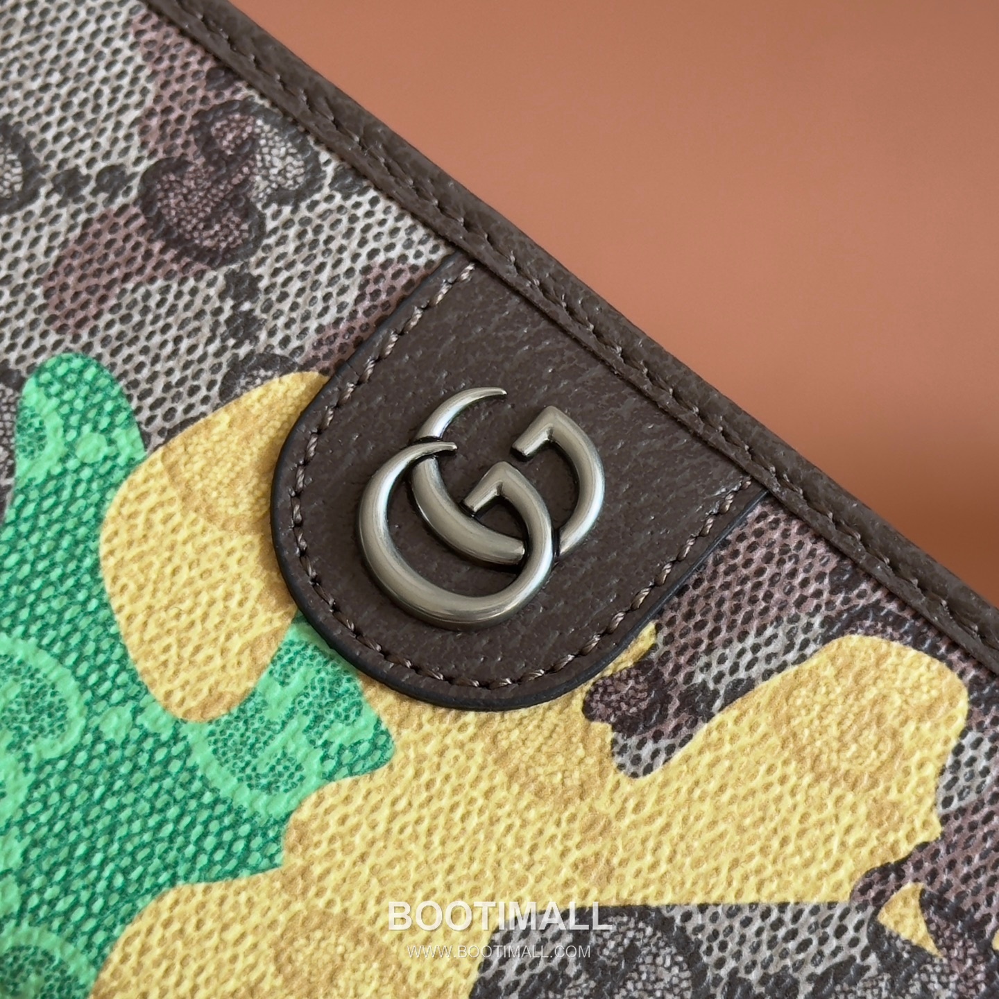 Gucci GG Marble Camouflage Long Card Holder Coated Canvas Leather Trim 834691 구찌 GG 마블 카모플라주 장지갑 카드홀더 코팅 캔버스 가죽 트리밍 12cm 4