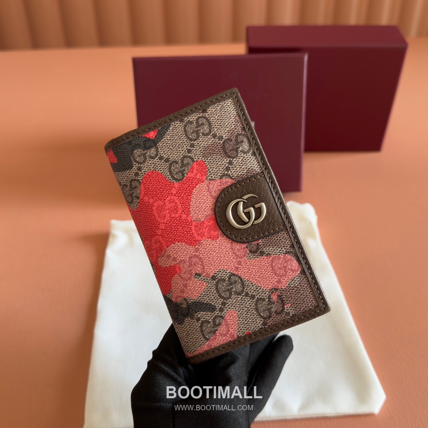 Gucci GG Marble Camouflage Long Card Holder Coated Canvas Leather Trim 834691 구찌 GG 마블 카모플라주 장지갑 카드홀더 코팅 캔버스 가죽 트리밍 12cm 1