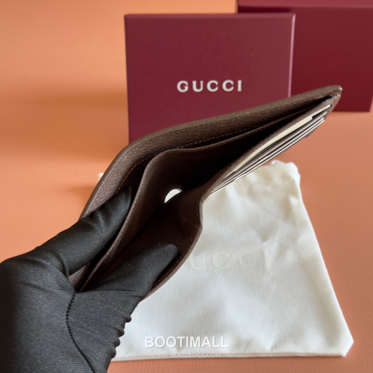 Gucci GG Marble Camouflage Bi-Fold Wallet Coated Canvas Leather Trim 834271 구찌 GG 마블 카모플라주 반지갑 코팅 캔버스 가죽 트리밍 11cm 9