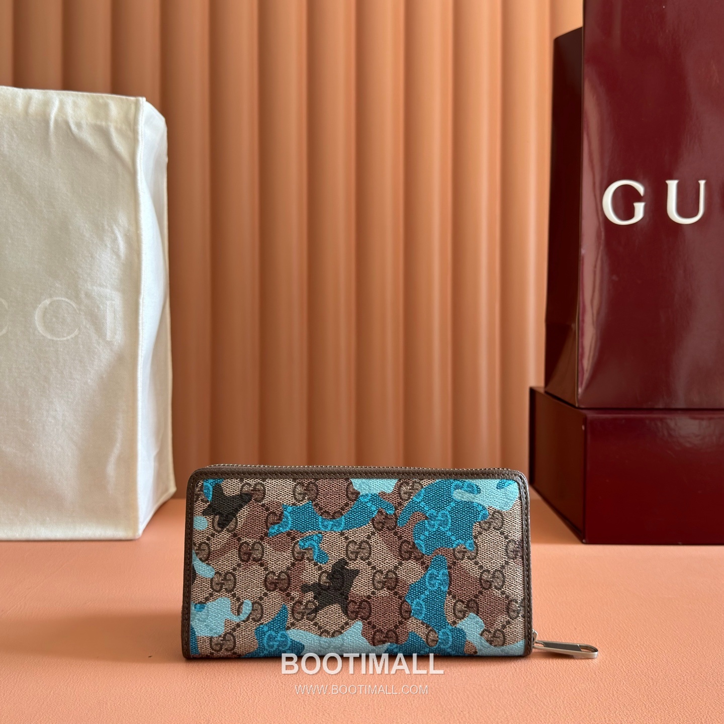 Gucci GG Marble Camouflage Zip Around Wallet Coated Canvas Leather Trim 834694 구찌 GG 마블 카모플라주 지퍼 장지갑 코팅 캔버스 가죽 트리밍 19cm 2