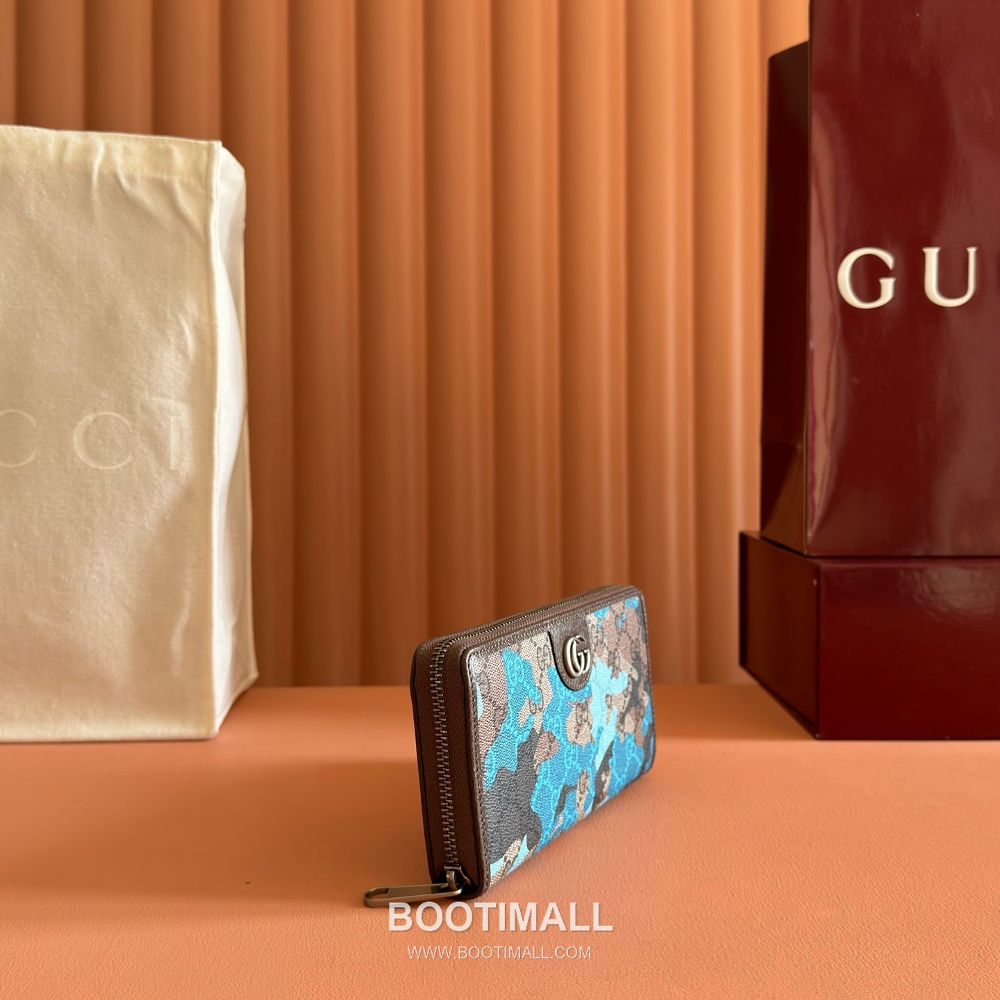 Gucci GG Marble Camouflage Zip Around Wallet Coated Canvas Leather Trim 834694 구찌 GG 마블 카모플라주 지퍼 장지갑 코팅 캔버스 가죽 트리밍 19cm 3