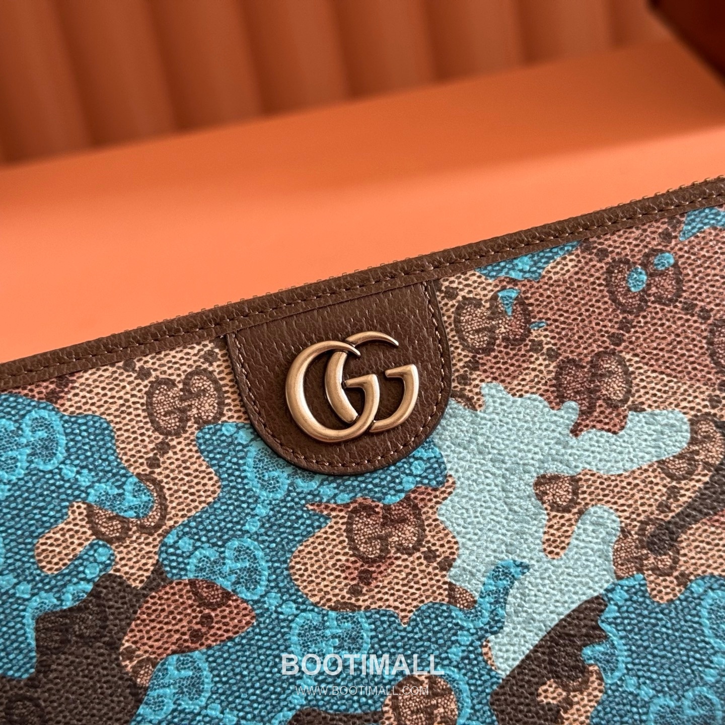Gucci GG Marble Camouflage Zip Around Wallet Coated Canvas Leather Trim 834694 구찌 GG 마블 카모플라주 지퍼 장지갑 코팅 캔버스 가죽 트리밍 19cm 5