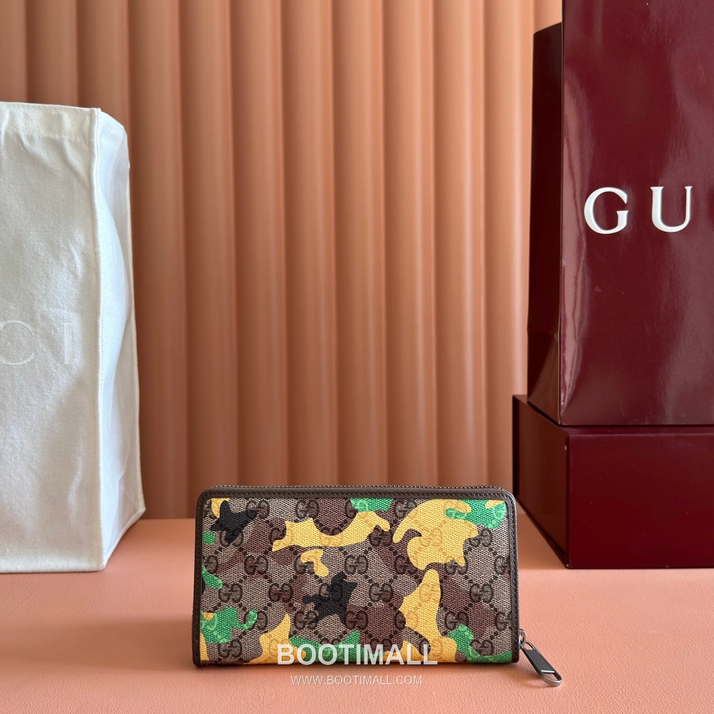 Gucci GG Marble Camouflage Zip Around Wallet Coated Canvas Leather Trim 834694 구찌 GG 마블 카모플라주 지퍼 장지갑 코팅 캔버스 가죽 트리밍 19cm 2