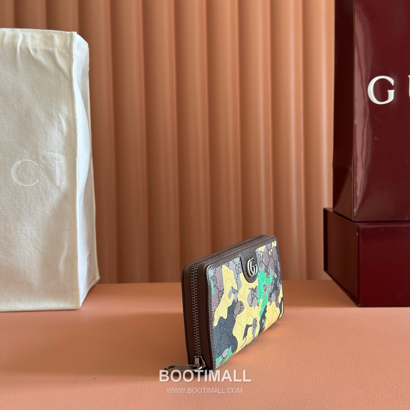 Gucci GG Marble Camouflage Zip Around Wallet Coated Canvas Leather Trim 834694 구찌 GG 마블 카모플라주 지퍼 장지갑 코팅 캔버스 가죽 트리밍 19cm 3