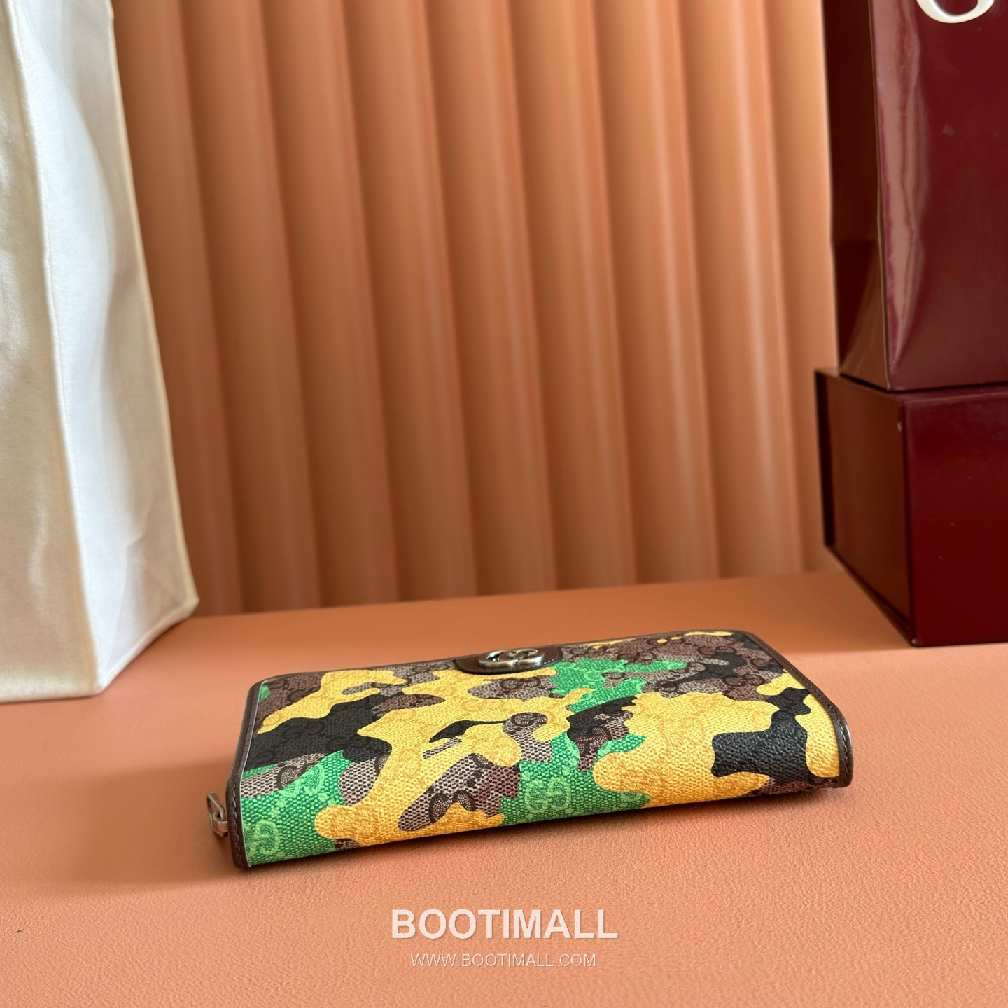 Gucci GG Marble Camouflage Zip Around Wallet Coated Canvas Leather Trim 834694 구찌 GG 마블 카모플라주 지퍼 장지갑 코팅 캔버스 가죽 트리밍 19cm 4