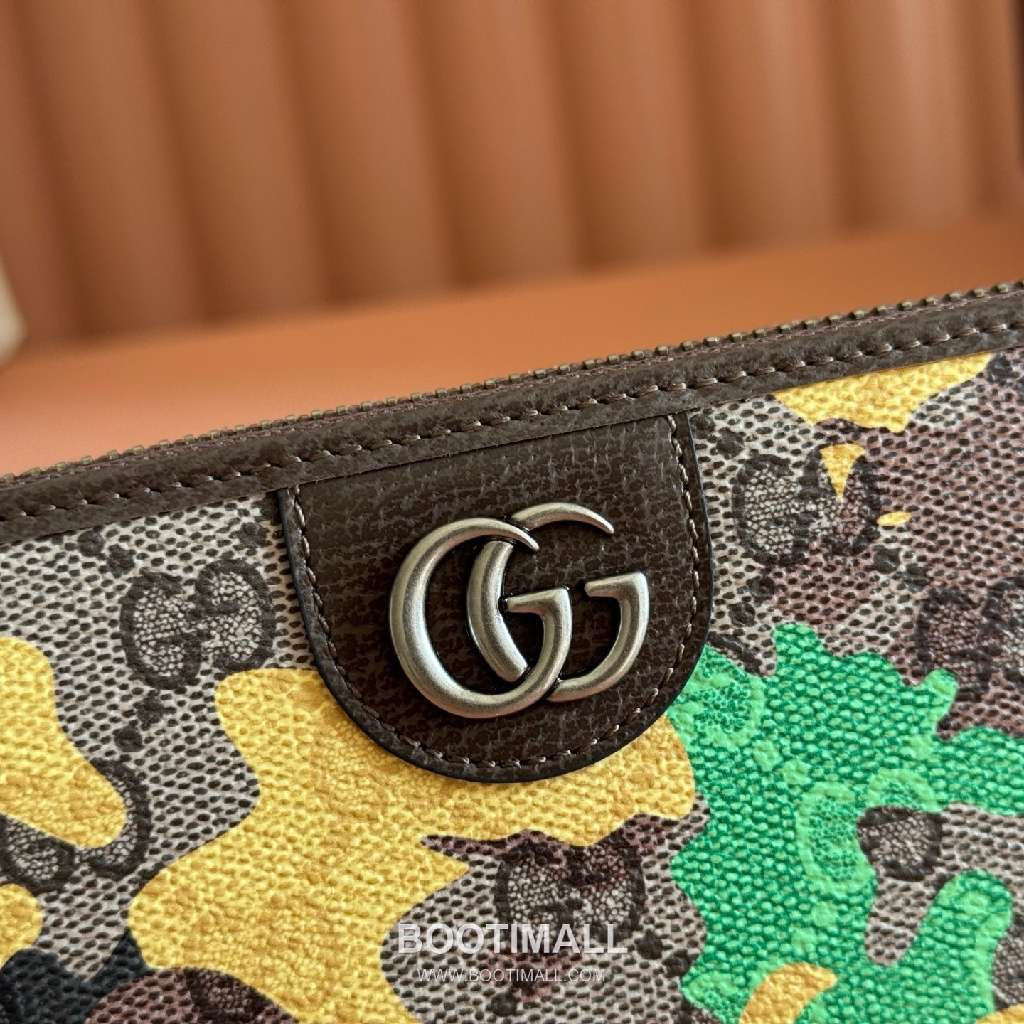 Gucci GG Marble Camouflage Zip Around Wallet Coated Canvas Leather Trim 834694 구찌 GG 마블 카모플라주 지퍼 장지갑 코팅 캔버스 가죽 트리밍 19cm 5