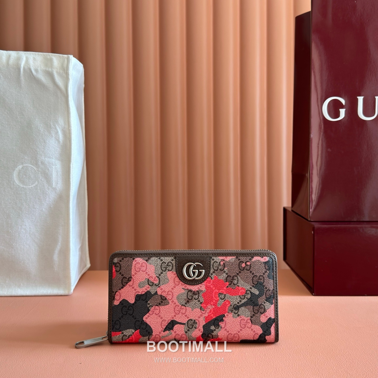 Gucci GG Marble Camouflage Zip Around Wallet Coated Canvas Leather Trim 834694 구찌 GG 마블 카모플라주 지퍼 장지갑 코팅 캔버스 가죽 트리밍 19cm 1