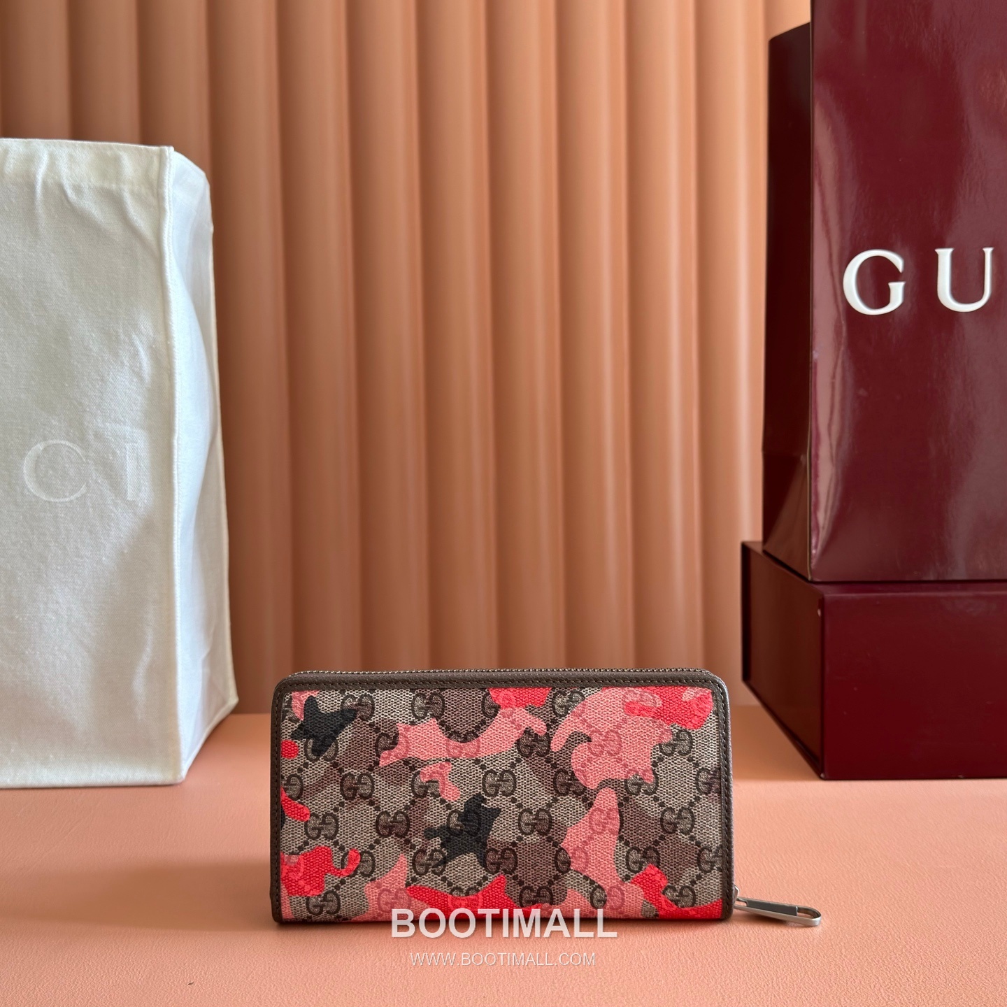 Gucci GG Marble Camouflage Zip Around Wallet Coated Canvas Leather Trim 834694 구찌 GG 마블 카모플라주 지퍼 장지갑 코팅 캔버스 가죽 트리밍 19cm 2