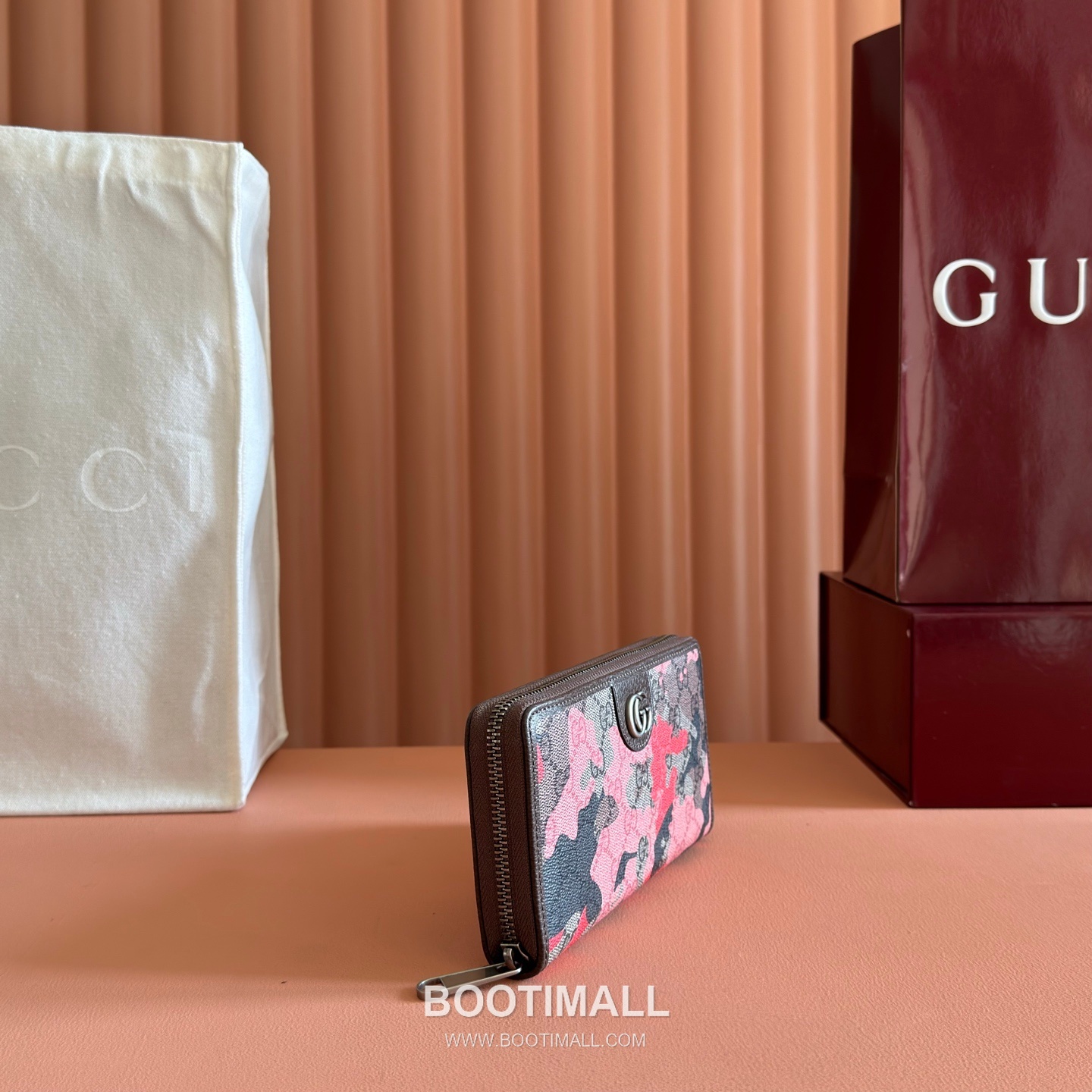 Gucci GG Marble Camouflage Zip Around Wallet Coated Canvas Leather Trim 834694 구찌 GG 마블 카모플라주 지퍼 장지갑 코팅 캔버스 가죽 트리밍 19cm 3