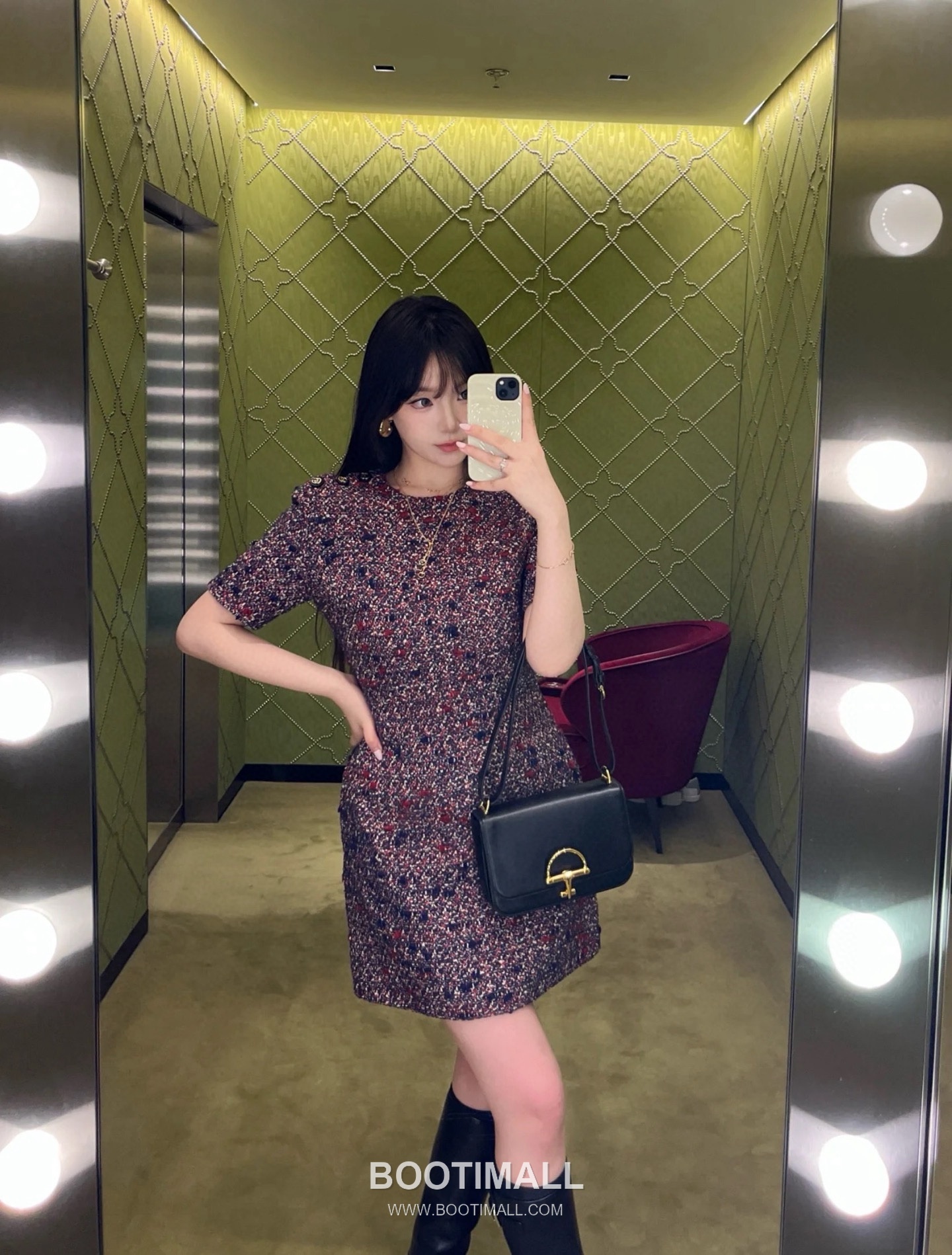 Gucci Siena Small Horsebit 846705 Smooth Leather Black Shoulder Bag 구찌 시에나 스몰 홀스빗 846705 스무스 레더 블랙 숄더백 22.5cm 4