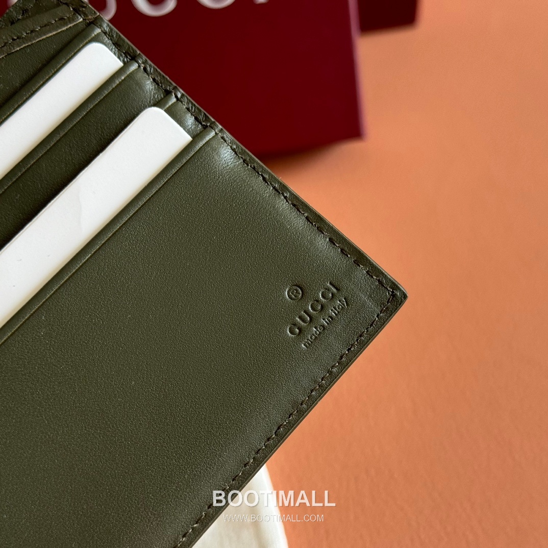 Gucci GG Supreme Bi-Fold Wallet Canvas Leather Trim 구찌 GG 수프림 반지갑 캔버스 가죽 트리밍 11cm 8