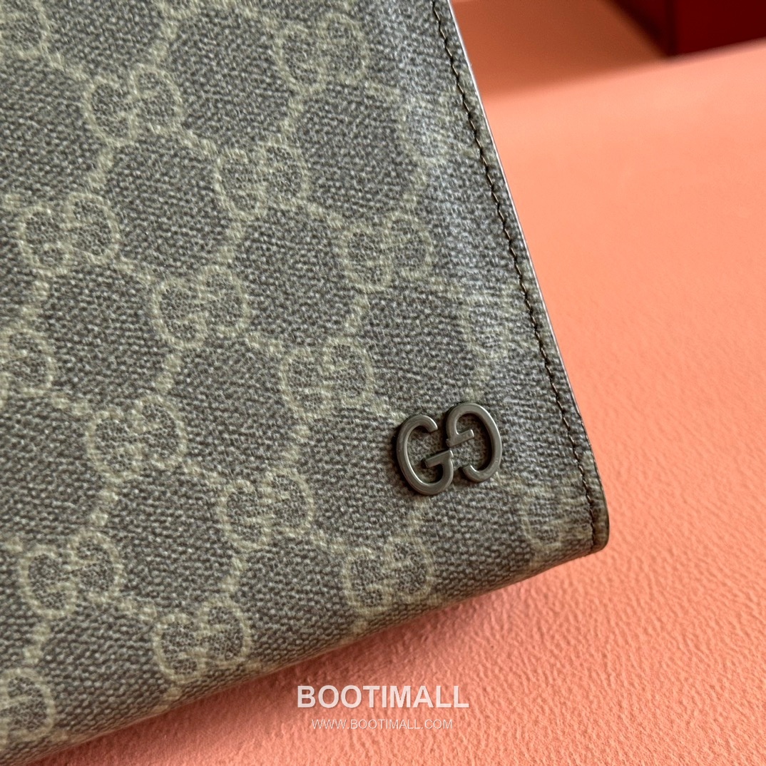 Gucci GG Supreme Clutch Bag Wristlet Canvas Leather Trim 768255 구찌 GG 수프림 클러치백 손목 스트랩 캔버스 가죽 트리밍 26cm 5