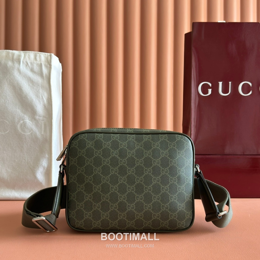 Gucci GG Emblem Small Crossbody Bag Coated Canvas Leather Trim 795479 구찌 GG 엠블럼 스몰 크로스백 코팅 캔버스 가죽 트리밍 23cm 2
