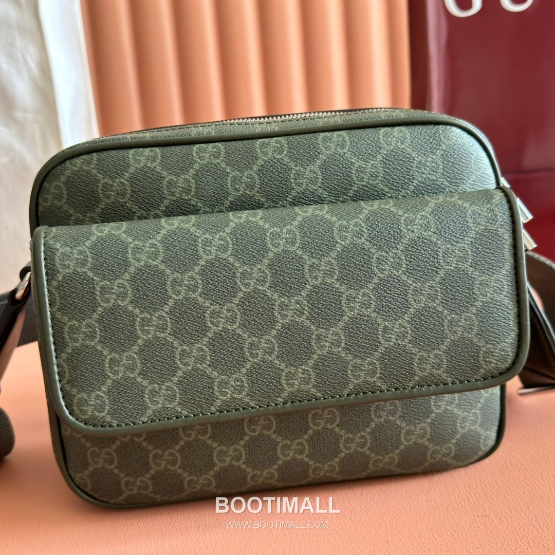 Gucci GG Emblem Small Crossbody Bag Coated Canvas Leather Trim 795479 구찌 GG 엠블럼 스몰 크로스백 코팅 캔버스 가죽 트리밍 23cm 5