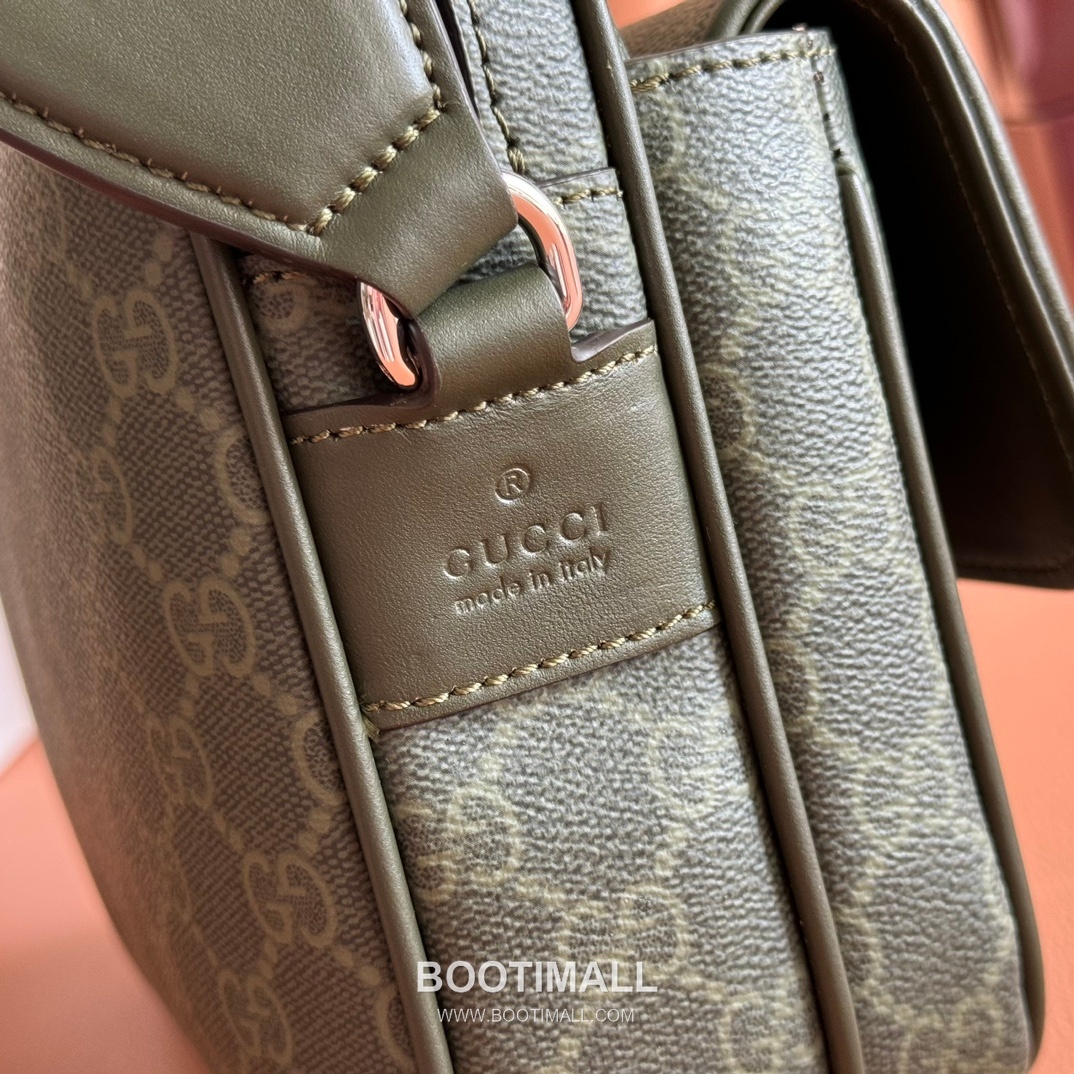 Gucci GG Emblem Small Crossbody Bag Coated Canvas Leather Trim 795479 구찌 GG 엠블럼 스몰 크로스백 코팅 캔버스 가죽 트리밍 23cm 7