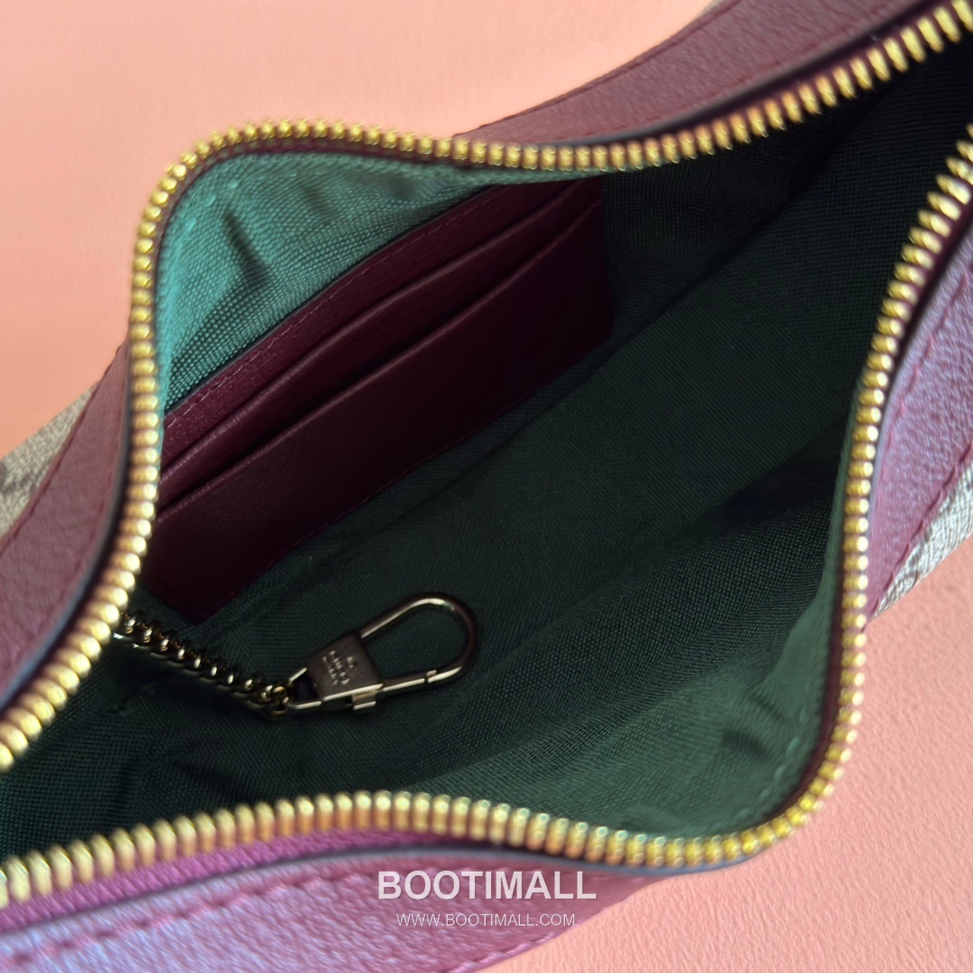 Gucci Ophidia Crescent Shoulder Bag GG Supreme Canvas Leather Trim 838463 구찌 오피디아 크레센트 숄더백 GG 수프림 캔버스 가죽 트리밍 20cm 9