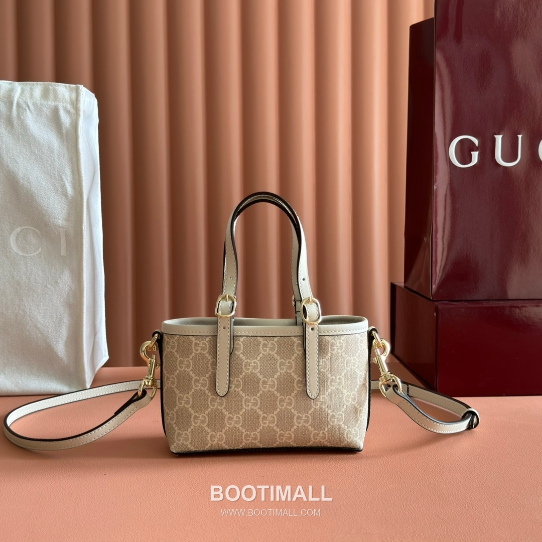 Gucci Ophidia Mini Shoulder Bag GG Supreme Canvas Leather Trim 855491 구찌 오피디아 미니 숄더백 GG 수프림 캔버스 가죽 트리밍 17.5cm 2