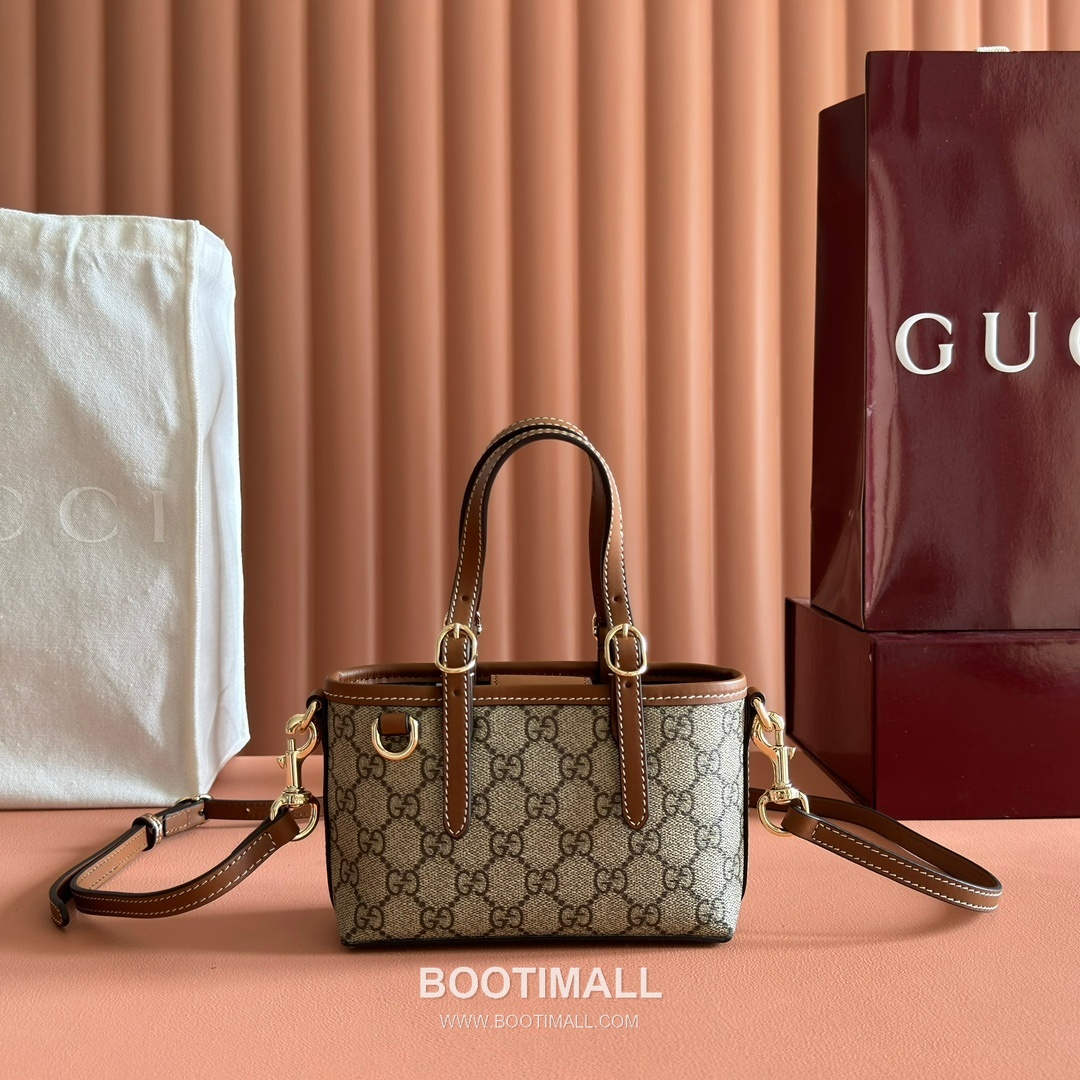 Gucci Ophidia Mini Shoulder Bag GG Supreme Canvas Leather Trim 855491 구찌 오피디아 미니 숄더백 GG 수프림 캔버스 가죽 트리밍 17.5cm 1