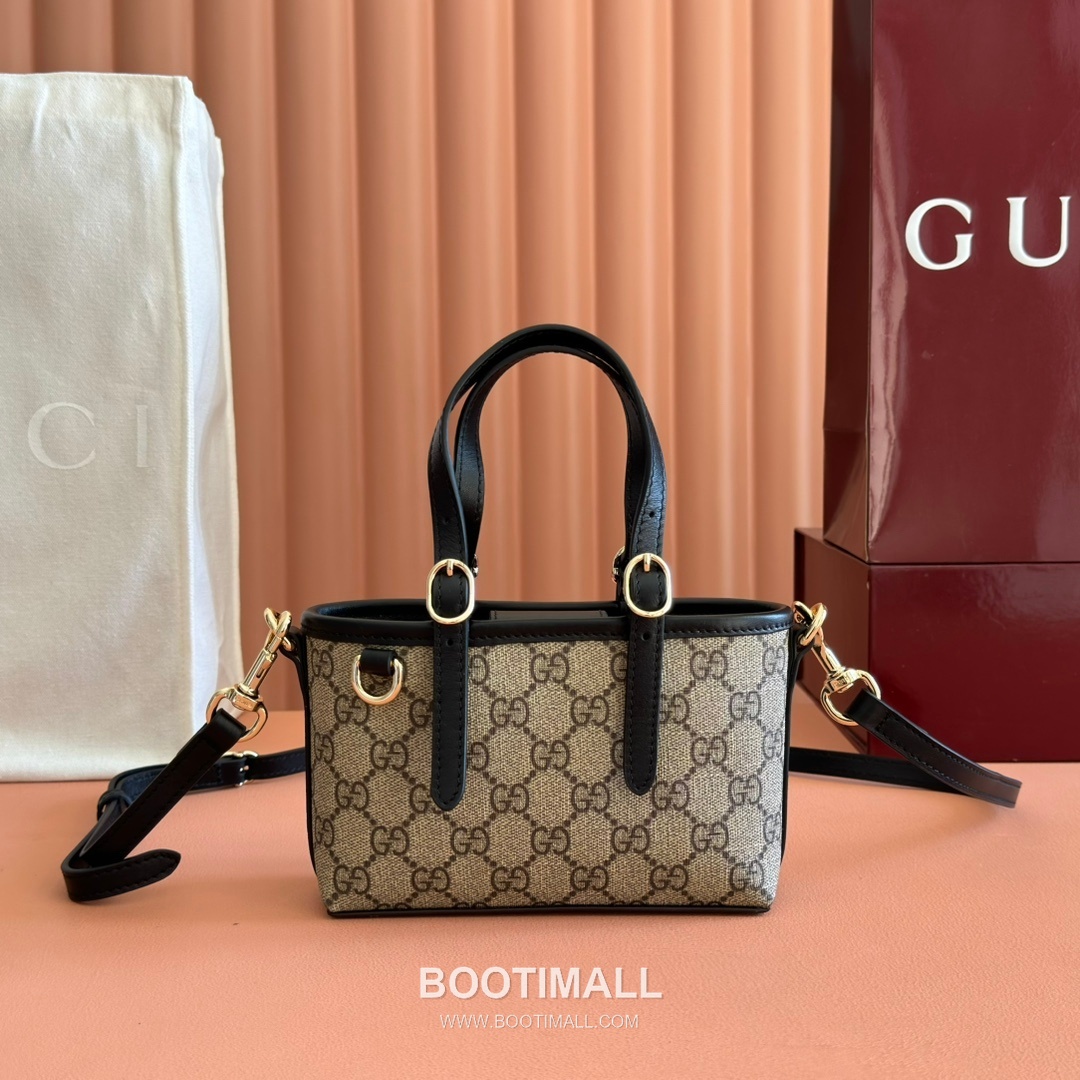 Gucci Ophidia Mini Shoulder Bag GG Supreme Canvas Leather Trim 855491 구찌 오피디아 미니 숄더백 GG 수프림 캔버스 가죽 트리밍 17.5cm 1