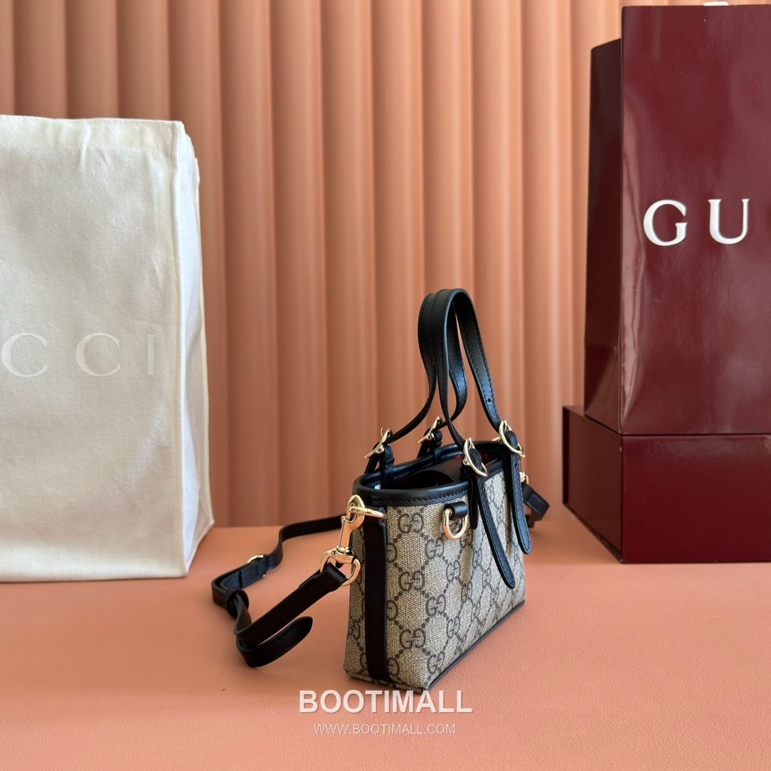 Gucci Ophidia Mini Shoulder Bag GG Supreme Canvas Leather Trim 855491 구찌 오피디아 미니 숄더백 GG 수프림 캔버스 가죽 트리밍 17.5cm 3