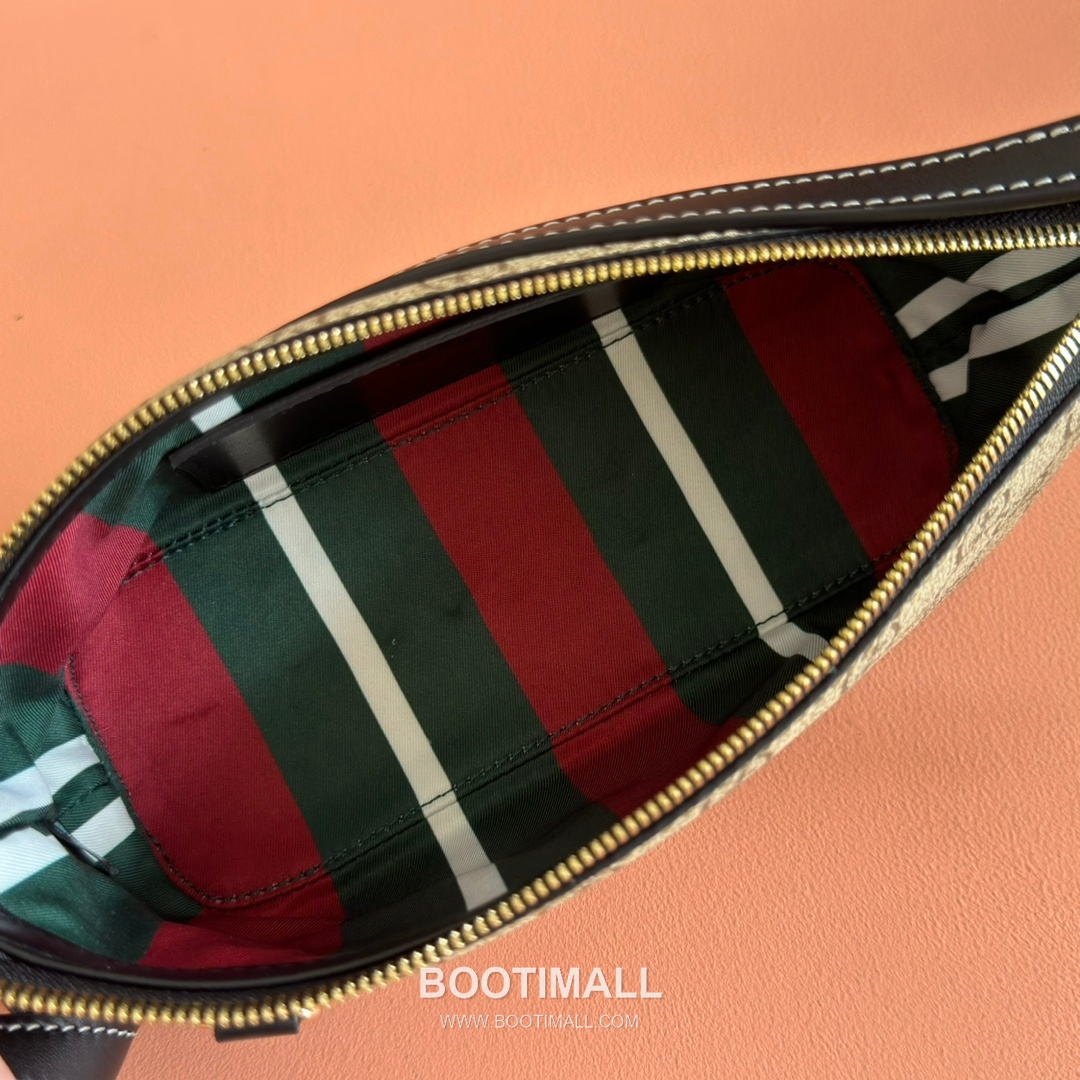 Gucci GG Emblem Small Shoulder Bag GG Supreme Canvas Leather Trim 847281 구찌 GG 엠블럼 스몰 숄더백 GG 수프림 캔버스 가죽 트리밍 27cm 9