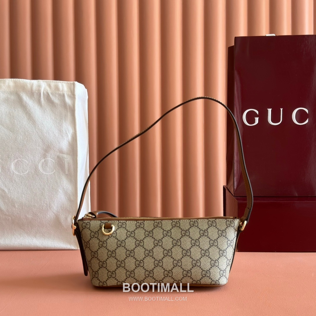 Gucci GG Emblem Small Shoulder Bag GG Supreme Canvas Leather Trim 847281 구찌 GG 엠블럼 스몰 숄더백 GG 수프림 캔버스 가죽 트리밍 27cm 1