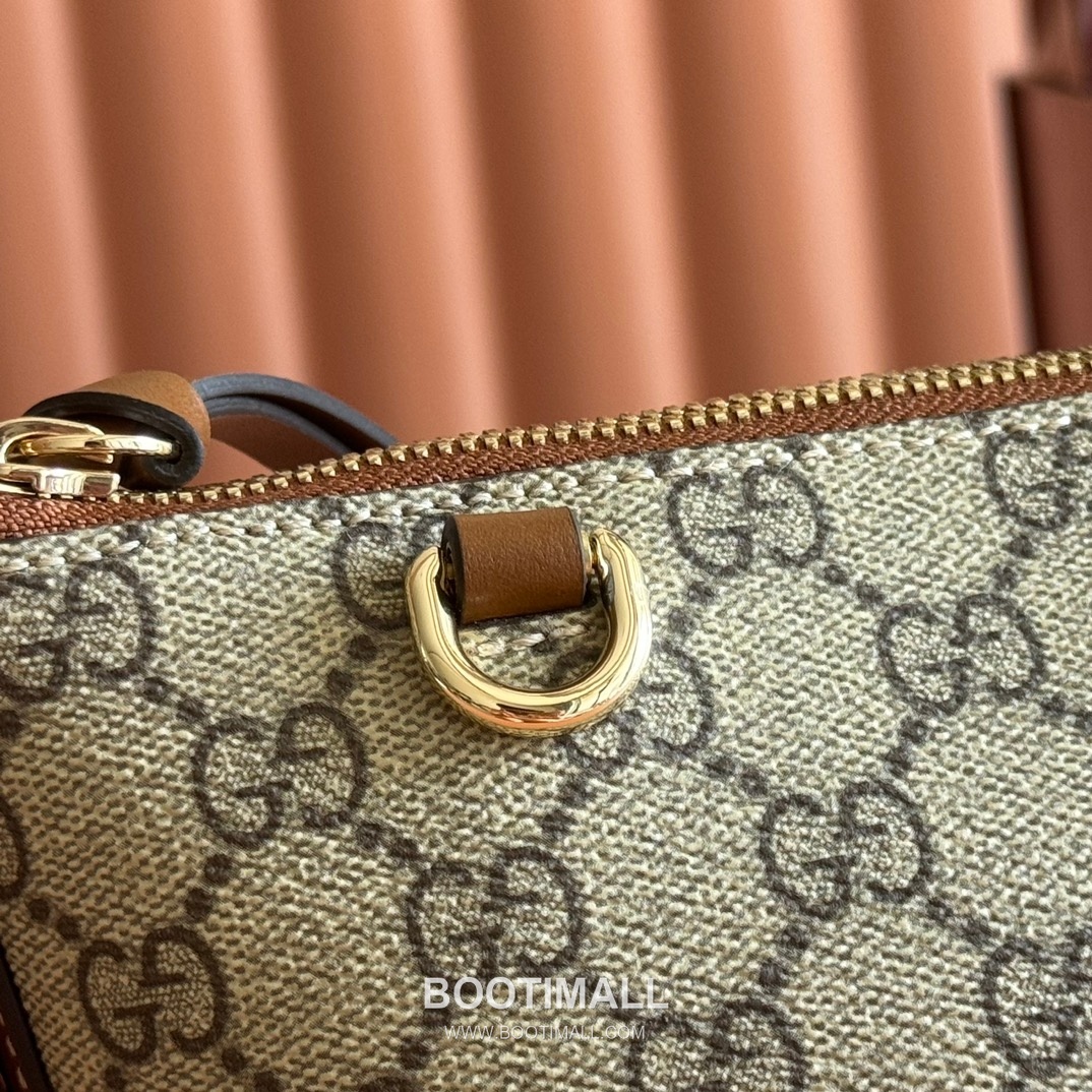 Gucci GG Emblem Small Shoulder Bag GG Supreme Canvas Leather Trim 847281 구찌 GG 엠블럼 스몰 숄더백 GG 수프림 캔버스 가죽 트리밍 27cm 5