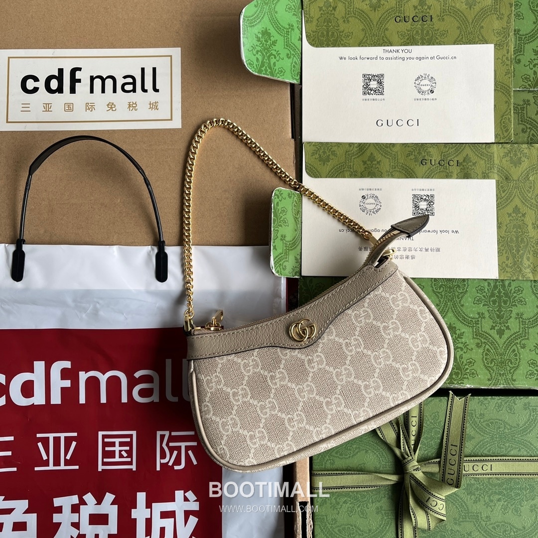Gucci Ophidia Mini Top Handle Bag GG Supreme Canvas Leather Trim 764960 구찌 오피디아 미니 탑핸들백 GG 수프림 캔버스 가죽 트리밍 19cm 1
