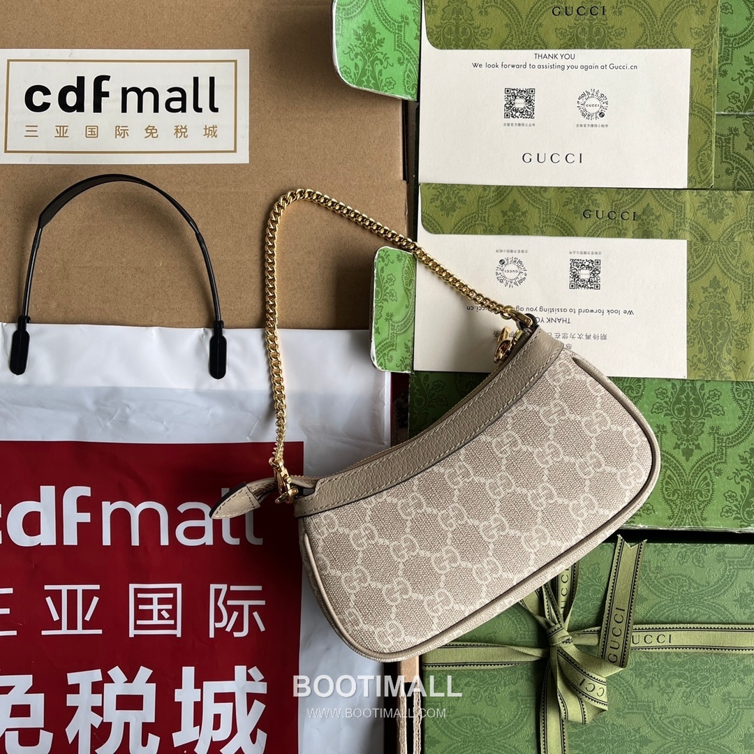 Gucci Ophidia Mini Top Handle Bag GG Supreme Canvas Leather Trim 764960 구찌 오피디아 미니 탑핸들백 GG 수프림 캔버스 가죽 트리밍 19cm 2