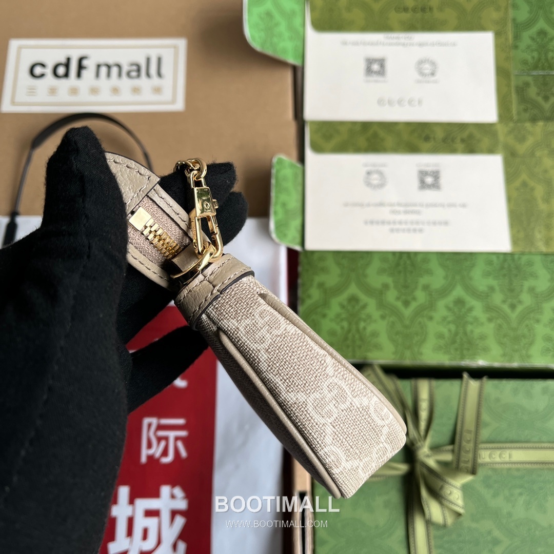 Gucci Ophidia Mini Top Handle Bag GG Supreme Canvas Leather Trim 764960 구찌 오피디아 미니 탑핸들백 GG 수프림 캔버스 가죽 트리밍 19cm 6