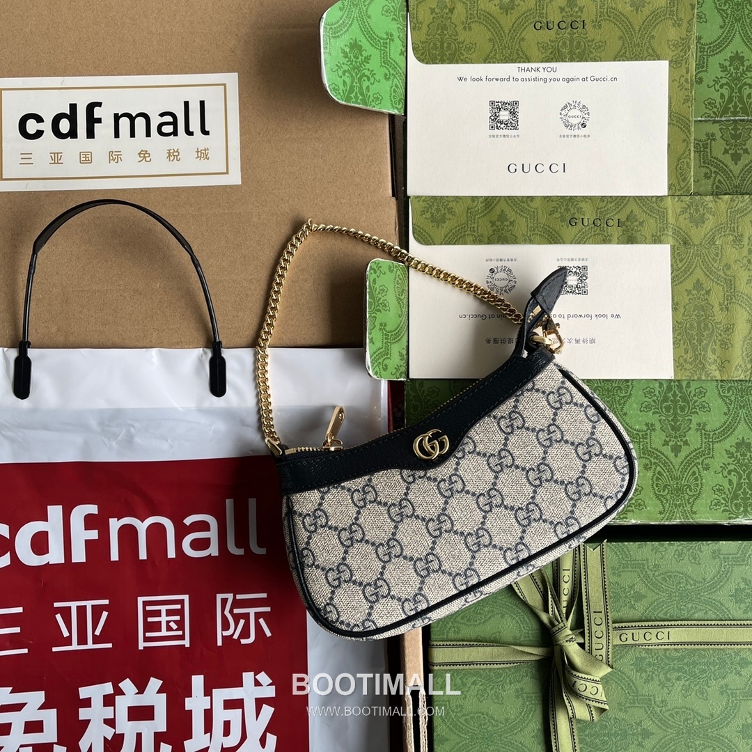 Gucci Ophidia Mini Top Handle Bag GG Supreme Canvas Leather Trim 764960 구찌 오피디아 미니 탑핸들백 GG 수프림 캔버스 가죽 트리밍 19cm 1