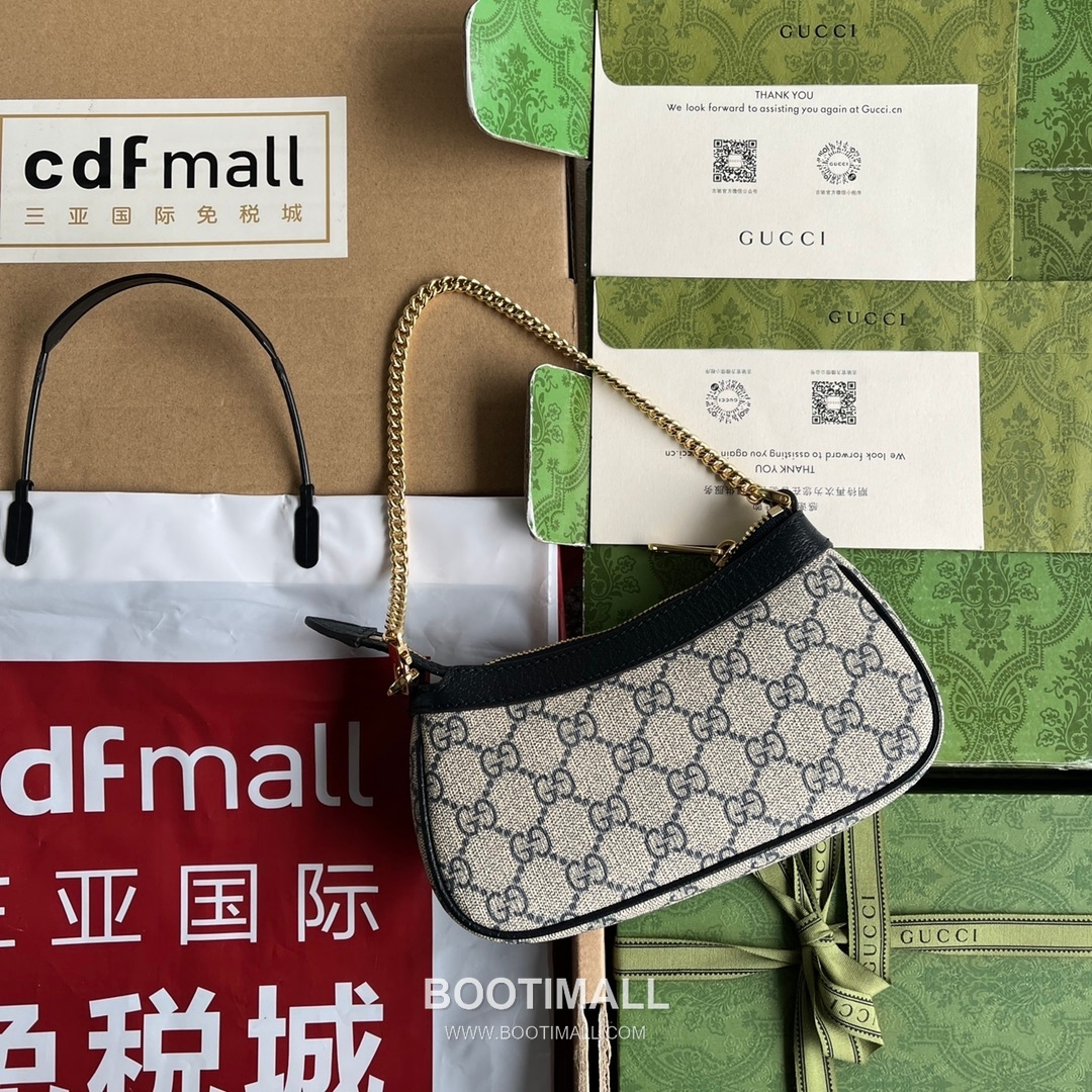 Gucci Ophidia Mini Top Handle Bag GG Supreme Canvas Leather Trim 764960 구찌 오피디아 미니 탑핸들백 GG 수프림 캔버스 가죽 트리밍 19cm 2