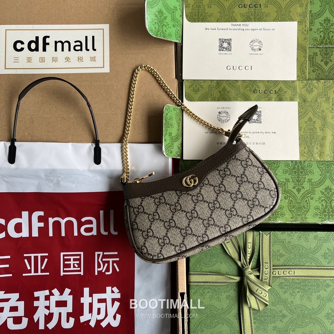 Gucci Ophidia Mini Top Handle Bag GG Supreme Canvas Leather Trim 764960 구찌 오피디아 미니 탑핸들백 GG 수프림 캔버스 가죽 트리밍 19cm 1