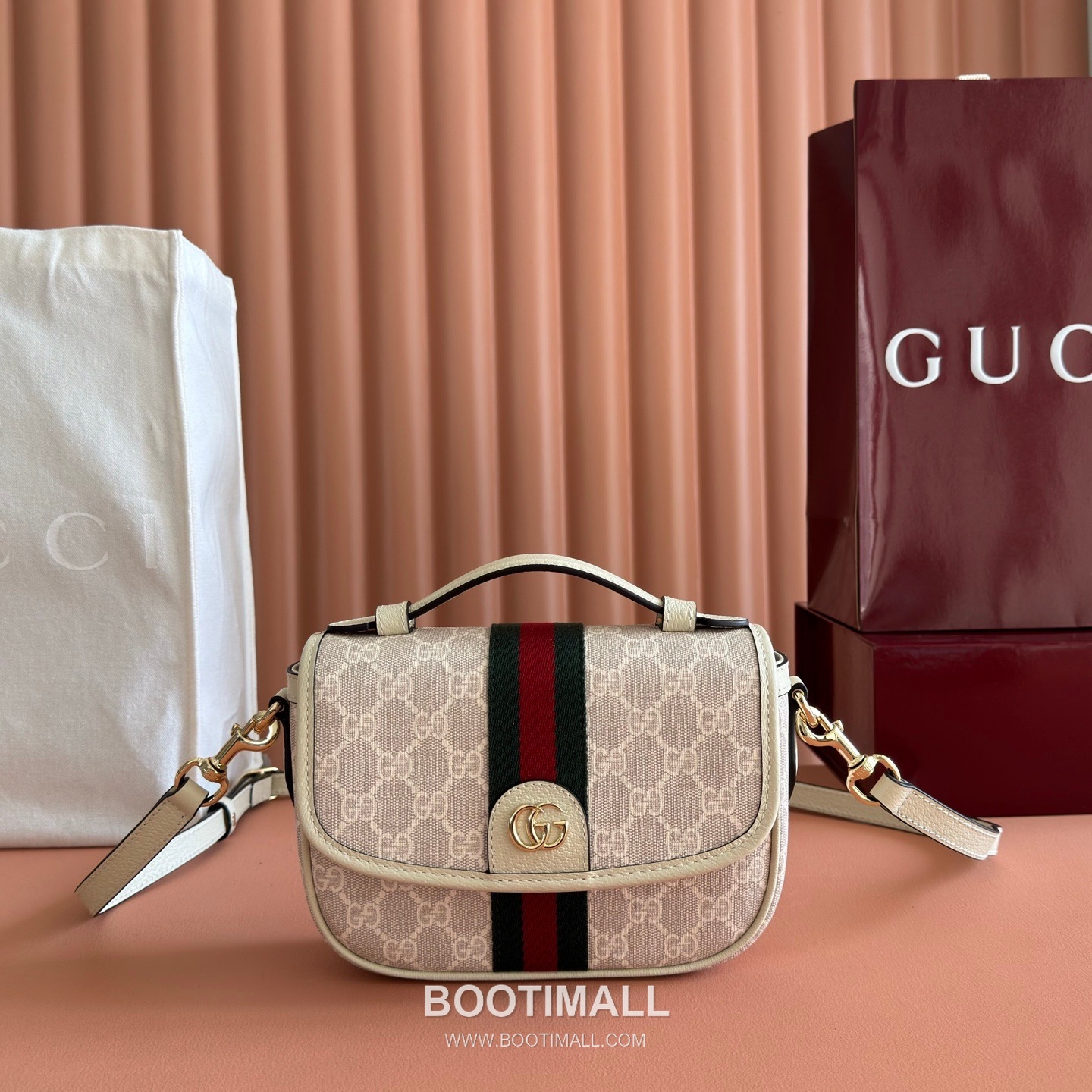Gucci Ophidia Top Handle Bag GG Supreme Canvas Leather Trim 836843 구찌 오피디아 탑핸들백 GG 수프림 캔버스 가죽 트리밍 20cm 1