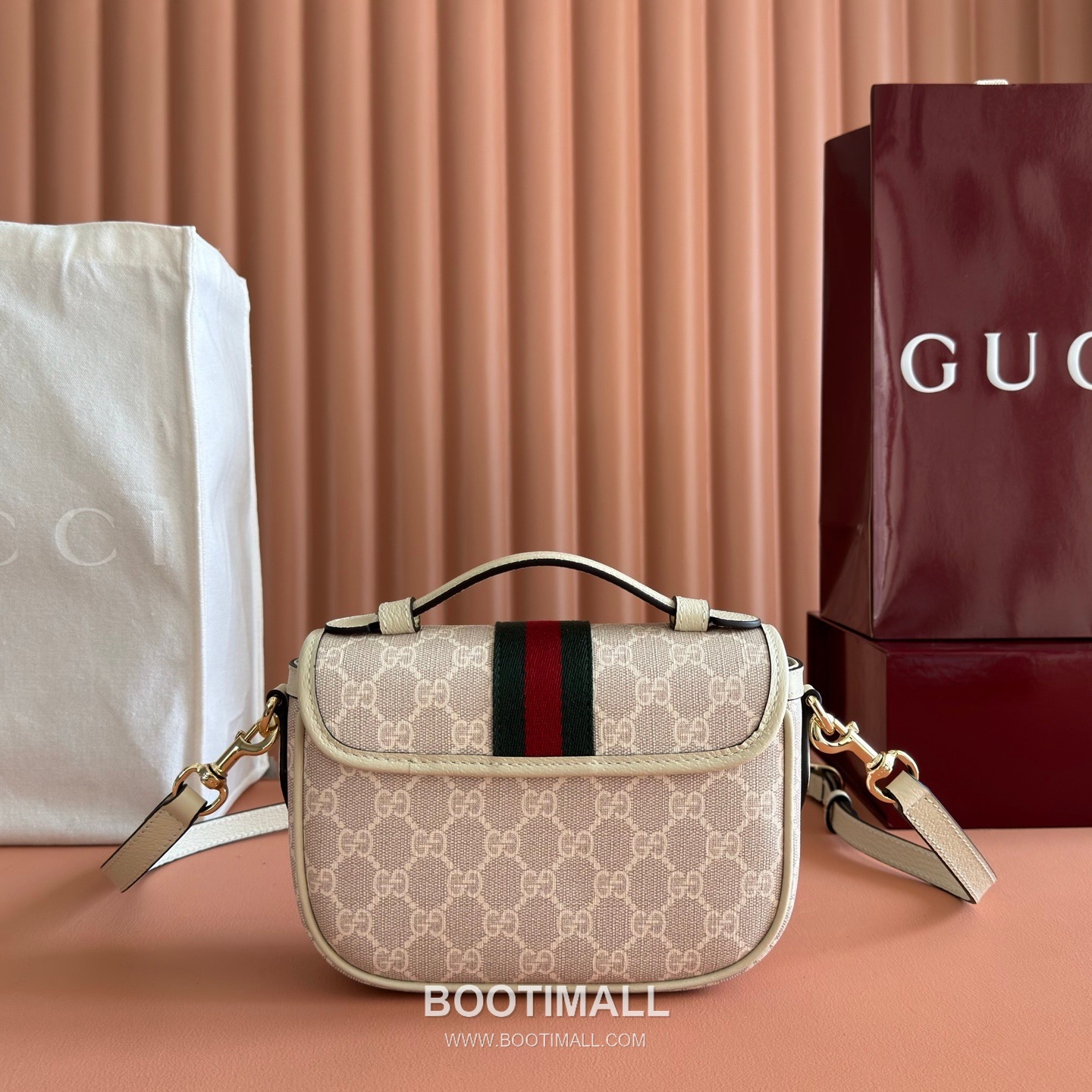 Gucci Ophidia Top Handle Bag GG Supreme Canvas Leather Trim 836843 구찌 오피디아 탑핸들백 GG 수프림 캔버스 가죽 트리밍 20cm 2