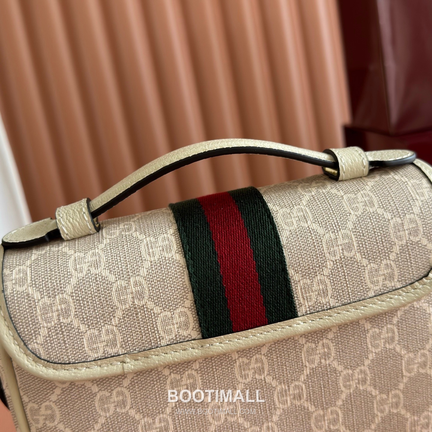 Gucci Ophidia Top Handle Bag GG Supreme Canvas Leather Trim 836843 구찌 오피디아 탑핸들백 GG 수프림 캔버스 가죽 트리밍 20cm 7