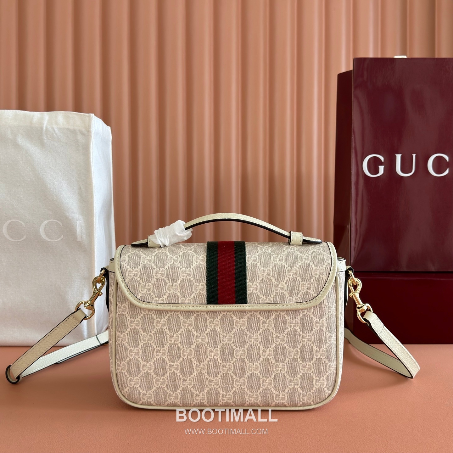 Gucci Ophidia Shoulder Bag GG Canvas Leather Trim 836842 구찌 오피디아 숄더백 GG 캔버스 가죽 트리밍 24cm 2