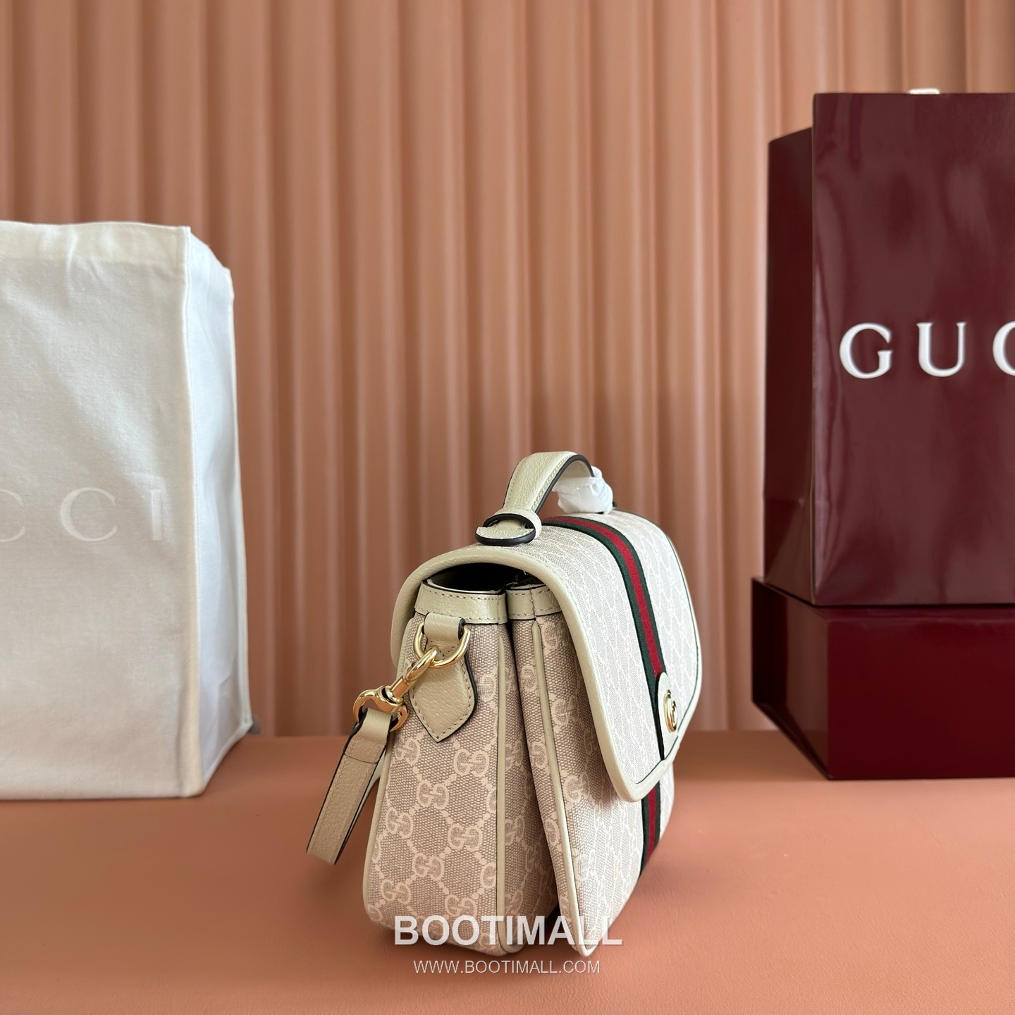 Gucci Ophidia Shoulder Bag GG Canvas Leather Trim 836842 구찌 오피디아 숄더백 GG 캔버스 가죽 트리밍 24cm 3