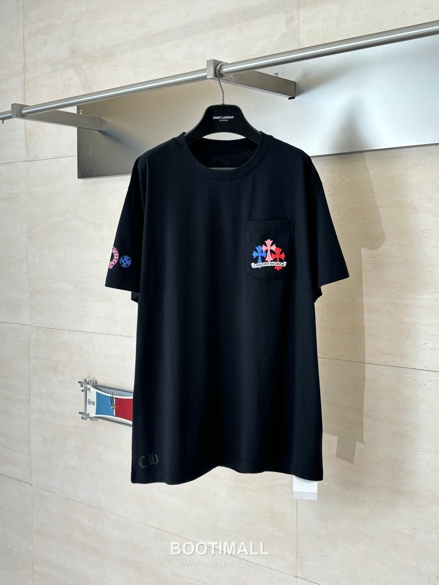 Chrome Hearts Miami Multicolor Sanskrit Cross Washed Short Sleeve T-Shirt 크롬하츠 마이애미 멀티컬러 산스크리트 크로스 워싱 반팔 티셔츠 1