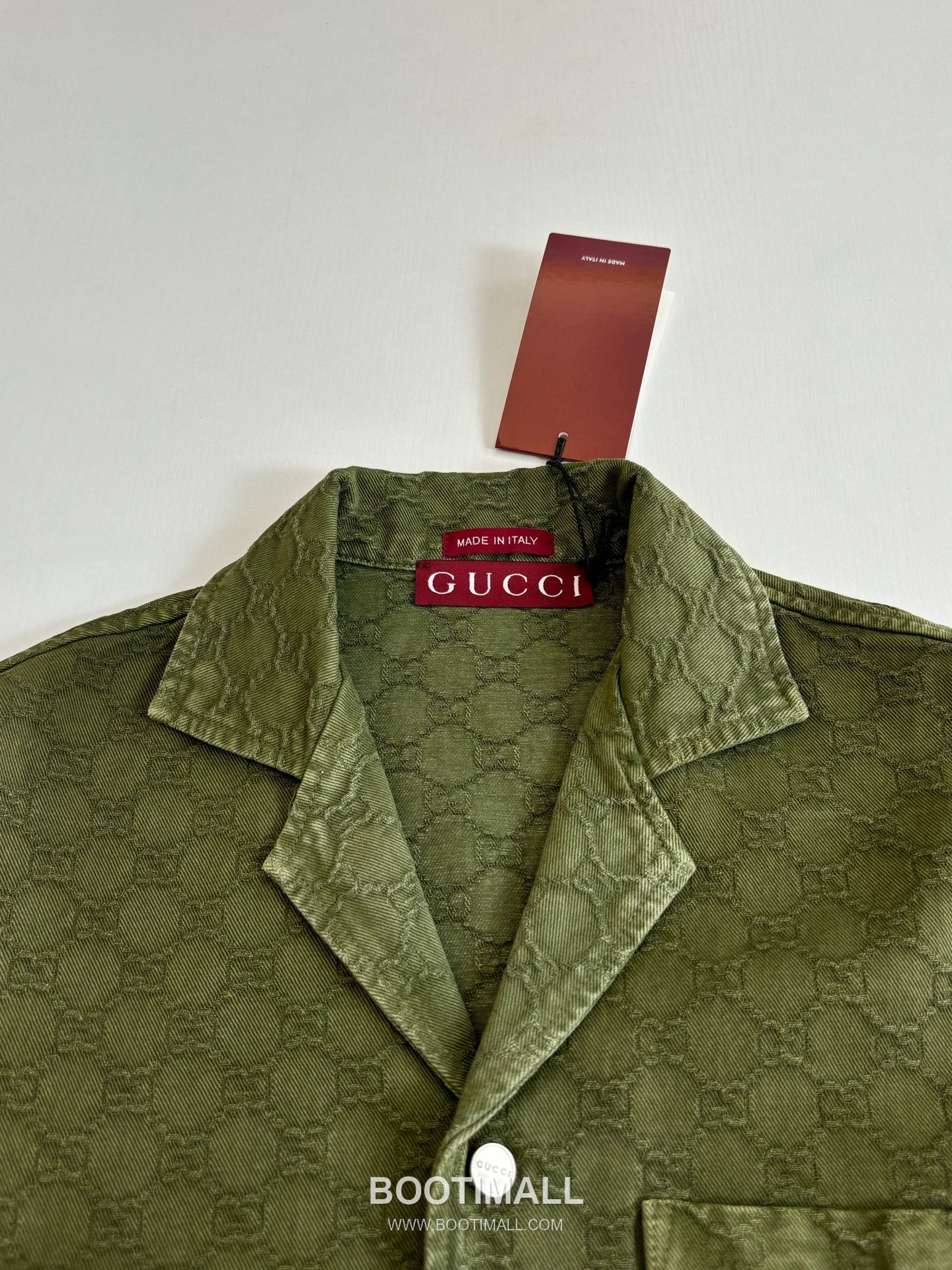 Gucci GG Monogram Gradient Jacquard Denim Short Sleeve Shirt 구찌 GG 모노그램 그라데이션 자카드 데님 반팔 셔츠 5