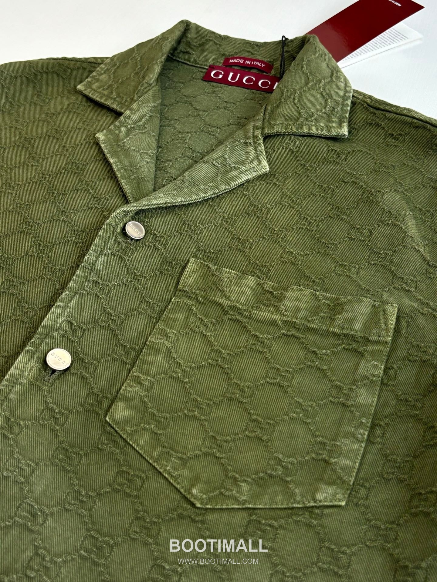 Gucci GG Monogram Gradient Jacquard Denim Short Sleeve Shirt 구찌 GG 모노그램 그라데이션 자카드 데님 반팔 셔츠 6