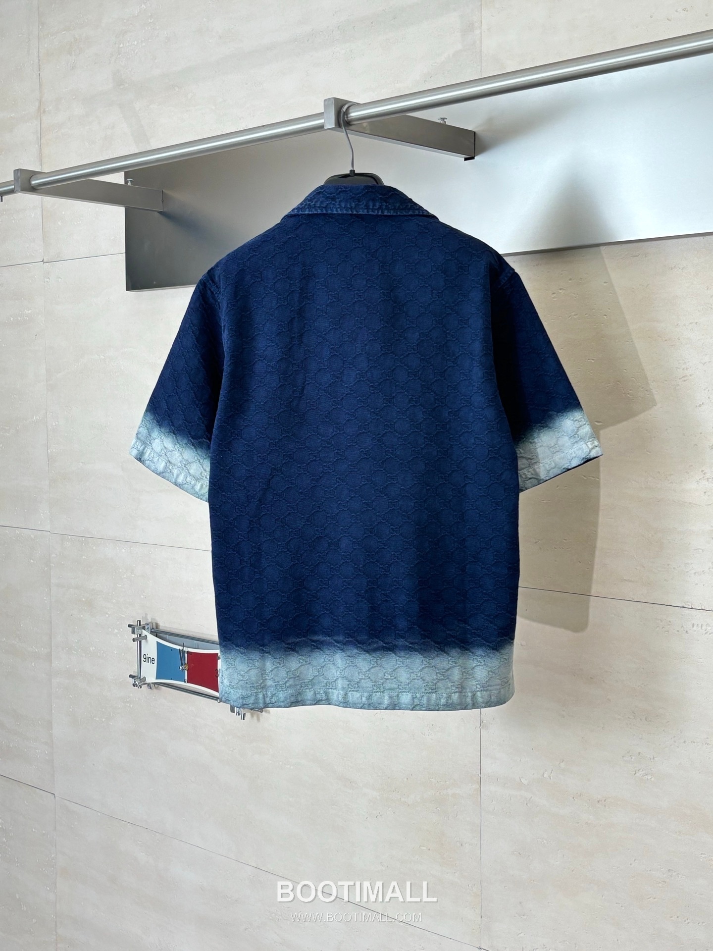 Gucci GG Monogram Gradient Jacquard Denim Short Sleeve Shirt 구찌 GG 모노그램 그라데이션 자카드 데님 반팔 셔츠 2