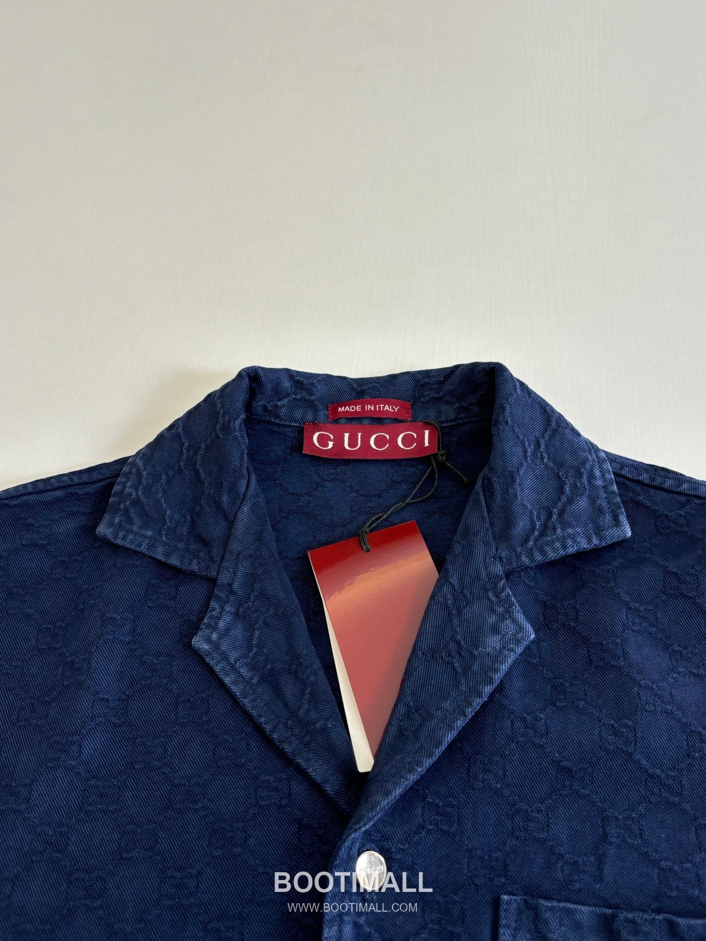 Gucci GG Monogram Gradient Jacquard Denim Short Sleeve Shirt 구찌 GG 모노그램 그라데이션 자카드 데님 반팔 셔츠 5